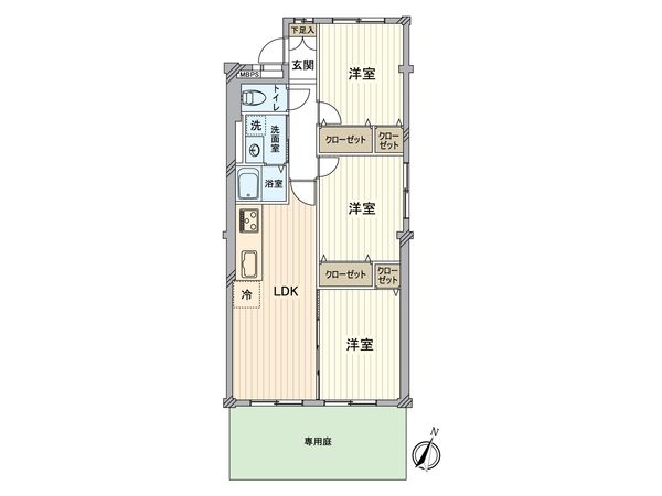 所沢コーポラス G棟 間取図(平面図) 所沢コーポラス G棟 間取図(平面図)