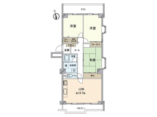 小手指ハイツМ棟 間取図(平面図) 小手指ハイツМ棟 間取図(平面図)