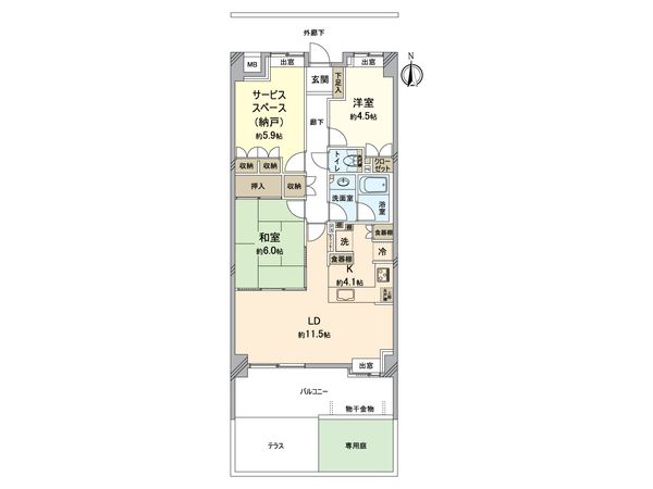 パークハイツ小手指 間取図(平面図)
