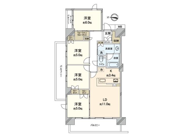 グランビュースクエア 間取図(平面図) グランビュースクエア 間取図(平面図)