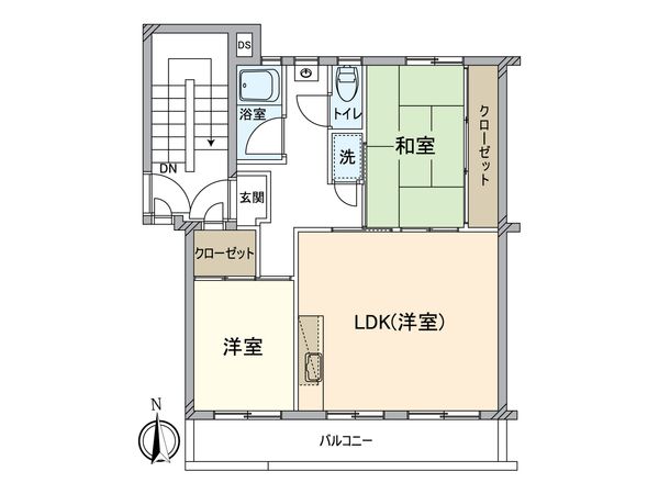 山口団地 5号棟 間取図(平面図) 間取図(平面図)