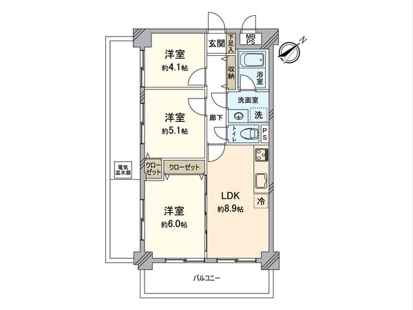 ライオンズマンション東所沢第二 間取図(平面図) 間取図(平面図)