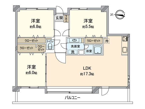 サーパスシティ所沢 間取図(平面図)
