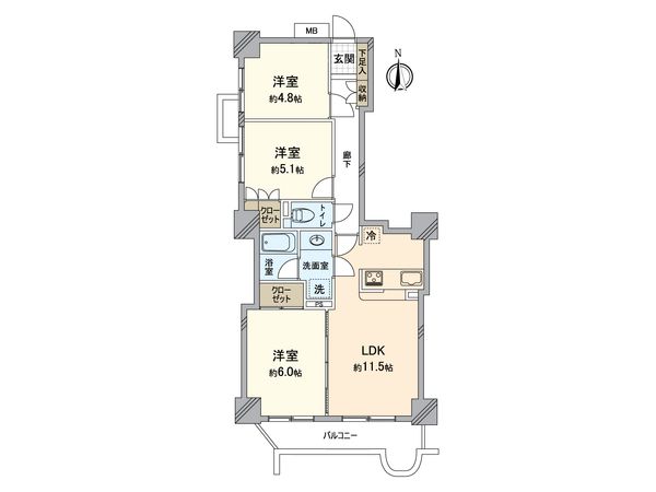 コンセールタワー所沢 間取図(平面図) 間取図(平面図)