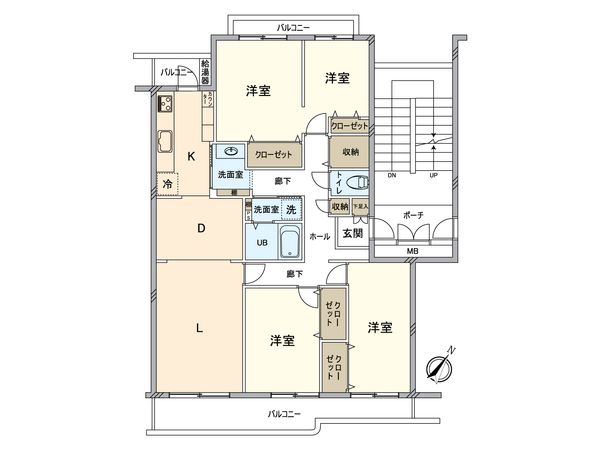 所沢パークタウングリーン並木住宅 6号棟 間取図(平面図)