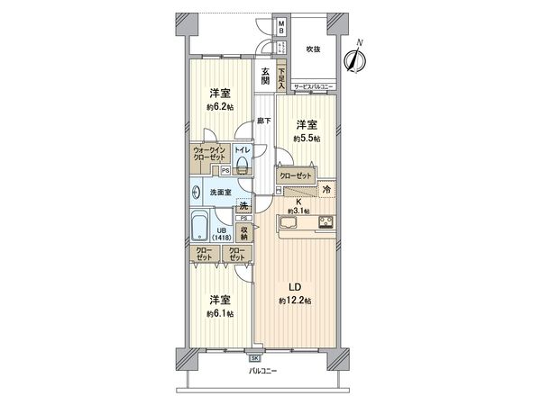 ゼファー所沢ペップスパーク 間取図(平面図) ゼファー所沢ペップスパーク 間取図(平面図)