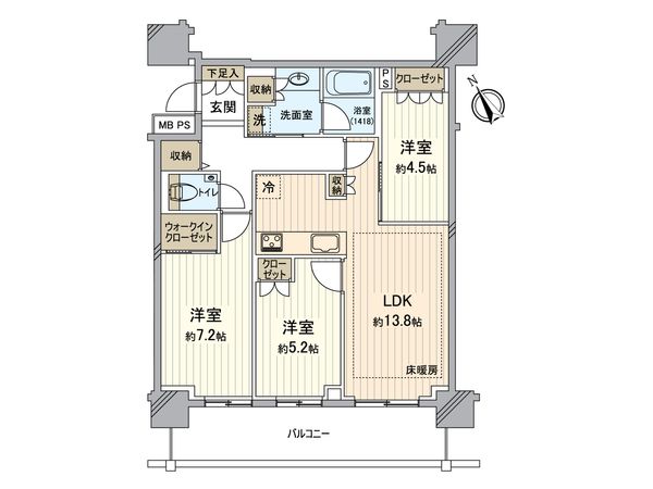 ブランズタワー所沢 間取図(平面図)