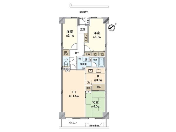 新狭山住宅 A棟 間取図(平面図) 間取図(平面図)