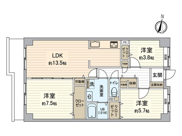 アコール新所沢ウエスト 間取図