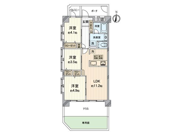 東所沢第二サニーコート 間取図(平面図) 東所沢第二サニーコート 間取図(平面図)