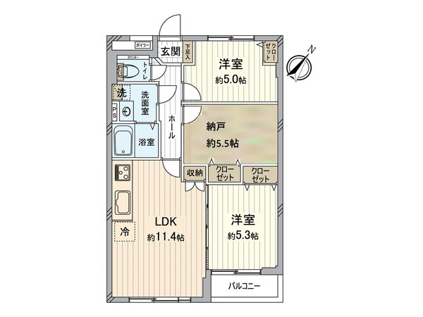 所沢コーポラス B棟 間取図(平面図) 所沢コーポラス B棟 間取図(平面図)