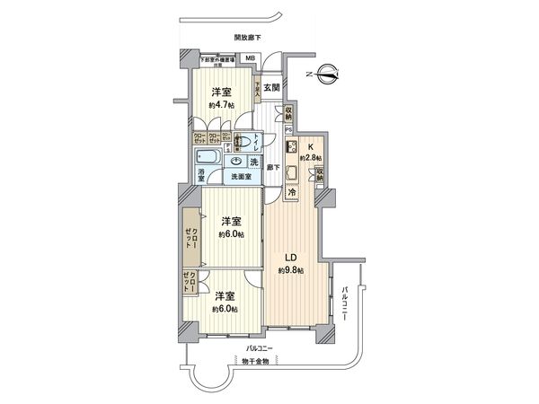所沢スカイライズタワー 間取図(平面図) 所沢スカイライズタワー 間取図(平面図)