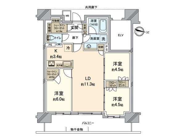 ザ・パークハウス所沢プレイス 間取図(平面図) ザ・パークハウス所沢プレイス 間取図(平面図)