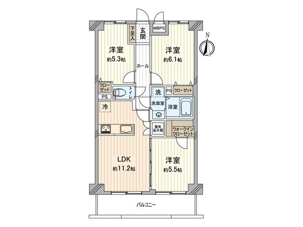 ライオンズマンション西所沢第2 間取図(平面図) ライオンズマンション西所沢第2 間取図(平面図)