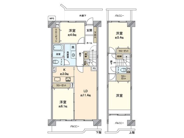 パークアベニュー秋津壱番館 間取図(平面図)