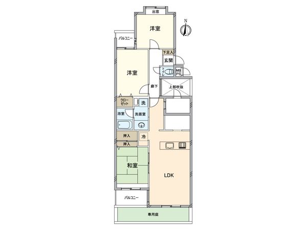 ライオンズマンション西所沢 間取図(平面図) ライオンズマンション西所沢 間取図(平面図)