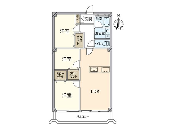 新所沢スカイハイツ 間取図(平面図) 新所沢スカイハイツ 間取図(平面図)