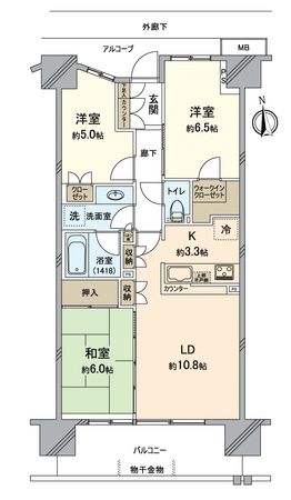 グランビュースクエア 間取図(平面図) グランビュースクエア 間取図(平面図)