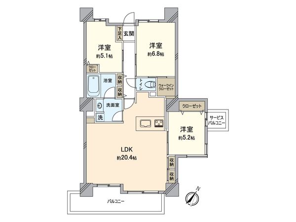 グラシスタワー所沢 間取図(平面図) グラシスタワー所沢 間取図(平面図)