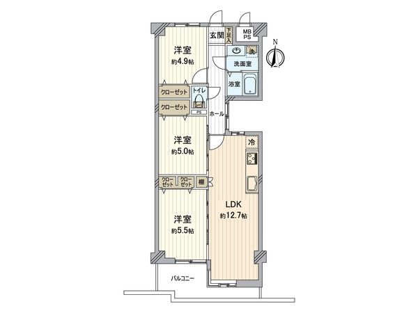 ライオンズマンション西所沢 間取図(平面図) 間取図(平面図)