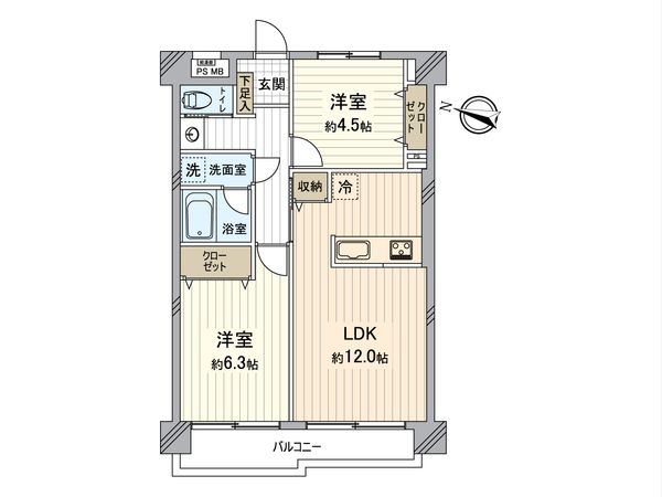 東所沢サニーコート 間取図(平面図) 間取図(平面図)