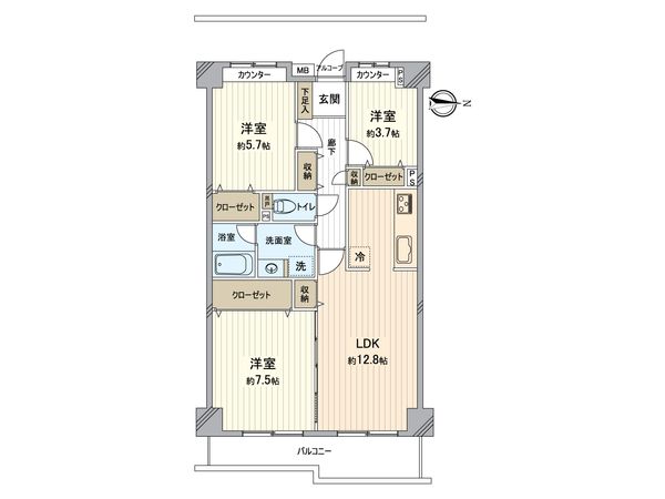 アコール新所沢イースト 間取図(平面図) アコール新所沢イースト 間取図(平面図)