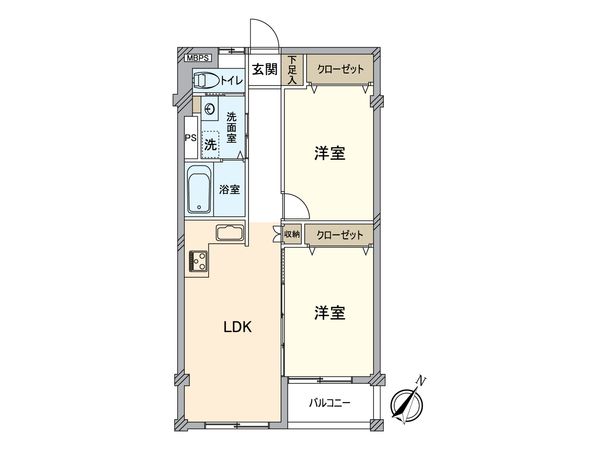 所沢コーポラス D棟 間取図(平面図) 間取図(平面図)