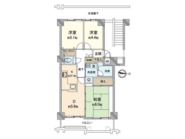 ハイツ入間 間取図(平面図) ハイツ入間 間取図(平面図)