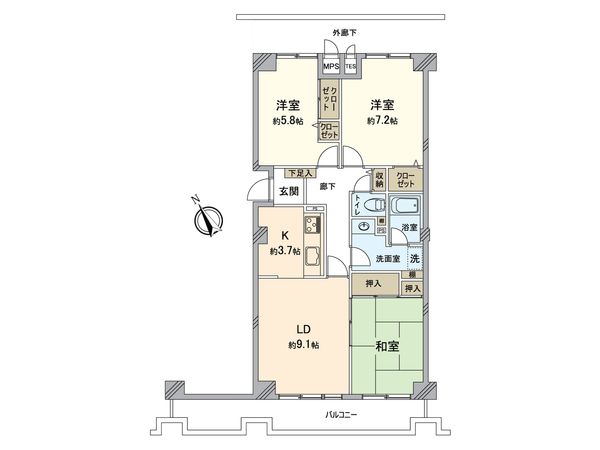小手指ハイツQ棟 間取図(平面図) 小手指ハイツQ棟 間取図(平面図)