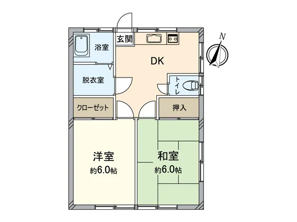 間取図（本間取は東側アパートの１階です）