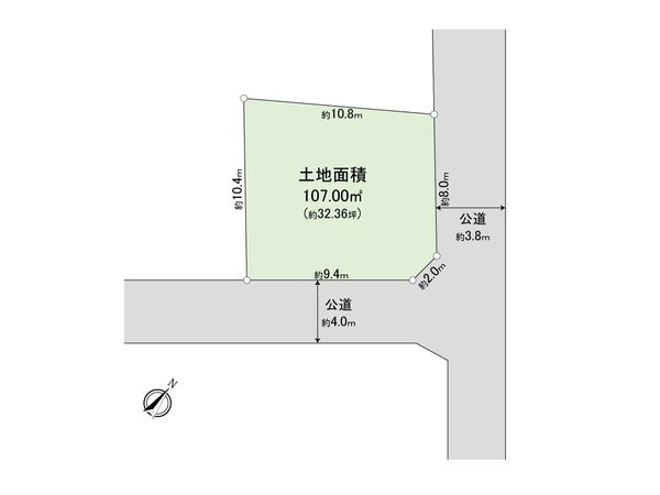入間市扇台3丁目 土地 区画図