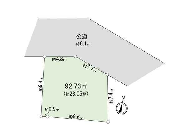 狭山市広瀬東4丁目 土地 区画図