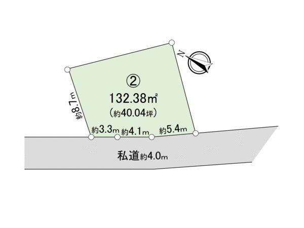 飯能市南町 売地【2区画】 地形図