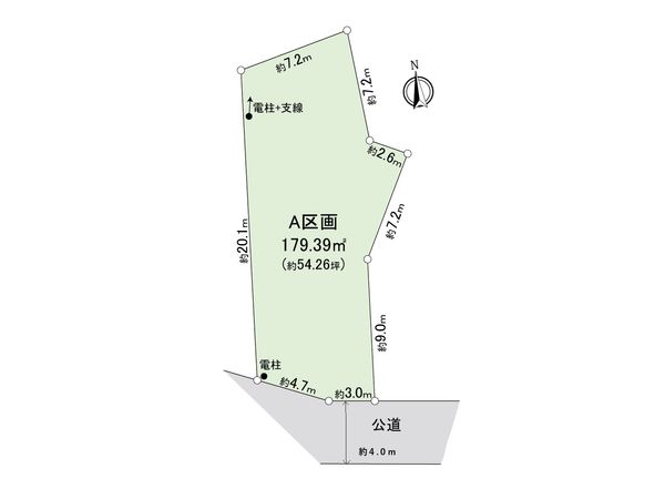入間市野田 土地 A区画 区画図
