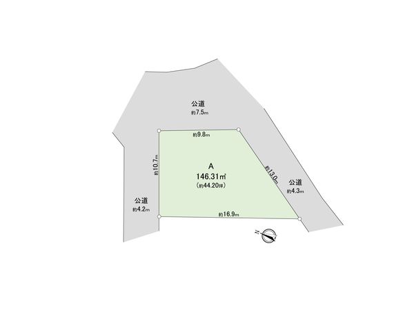 飯能市矢颪 土地A区画 区画図 飯能市矢颪 土地A区画 区画図