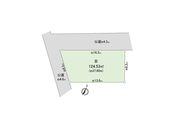 飯能市矢颪 土地B区画 区画図 飯能市矢颪 土地B区画 区画図