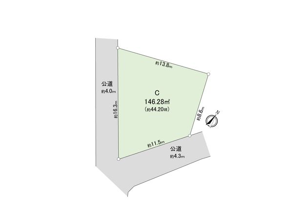 飯能市矢颪 土地C区画 区画図 飯能市矢颪 土地C区画 区画図