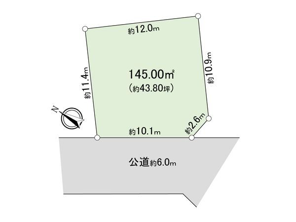 飯能市川寺 土地 B区画 区画図 飯能市川寺 土地 B区画 区画図
