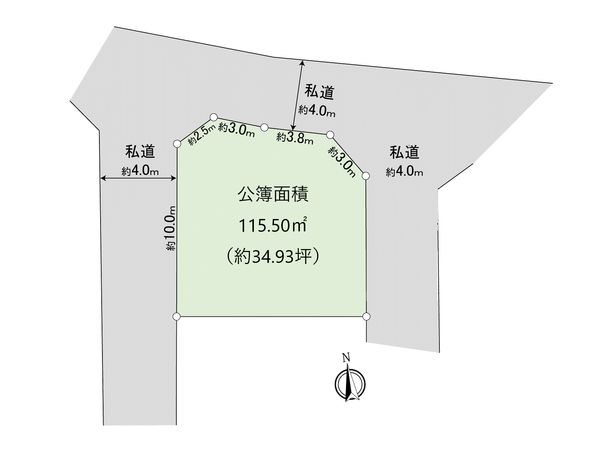飯能市双柳 土地 区画図 飯能市双柳 土地 区画図
