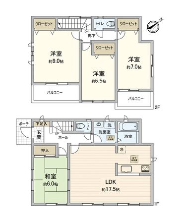 入間市上藤沢 戸建 間取図(平面図) 入間市上藤沢 戸建 間取図(平面図)