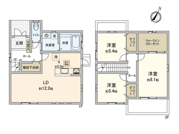入間市鍵山2丁目 戸建 間取図(平面図) 入間市鍵山2丁目 戸建 間取図(平面図)