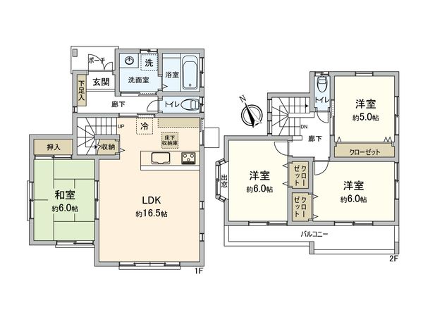 飯能市柳町 戸建 間取図(平面図) 飯能市柳町 戸建 間取図(平面図)