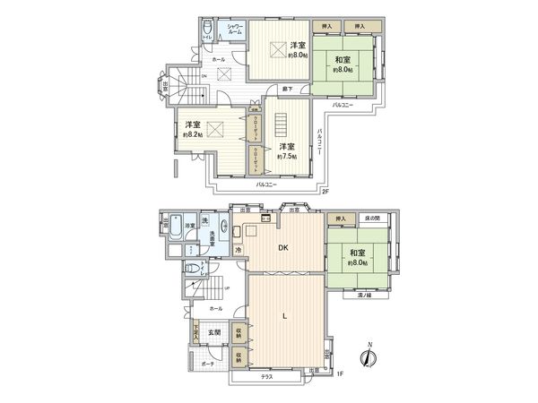 狭山市笹井2丁目 戸建 間取図(平面図) 間取図(平面図)