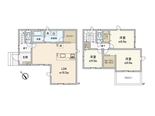 入間市扇台2丁目 新築 入間都市計画事業扇台土地区画整理事業 間取図(平面図)