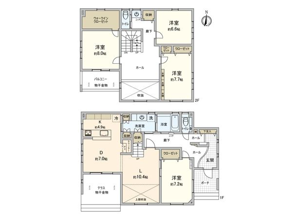 飯能市大字岩沢 戸建 間取図(平面図) 飯能市大字岩沢 戸建 間取図(平面図)