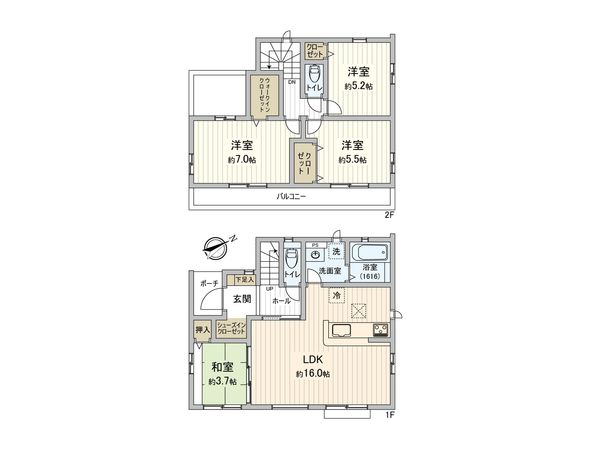 日高市高萩 戸建 間取図(平面図) 間取図(平面図)