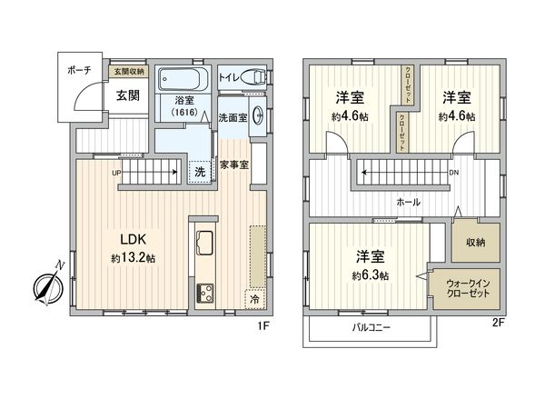 日高市高萩東3丁目 戸建 間取図(平面図) 間取図(平面図)