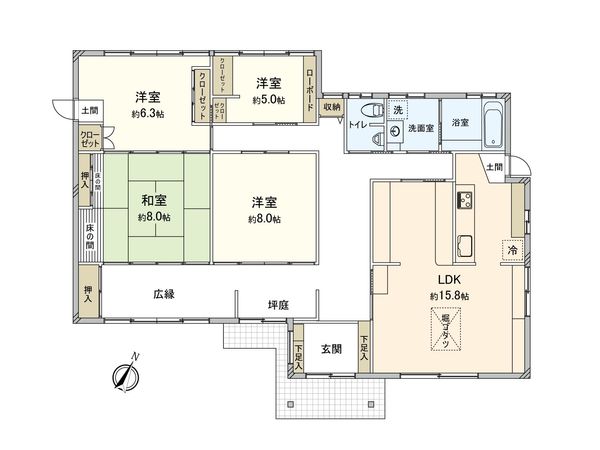 入間市扇台5丁目 戸建 扇台土地区画整理事業地区内(仮換地) 間取図(平面図)