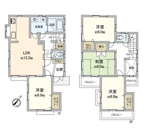 入間市東町4丁目 戸建 間取図(平面図) 入間市東町4丁目 戸建 間取図(平面図)