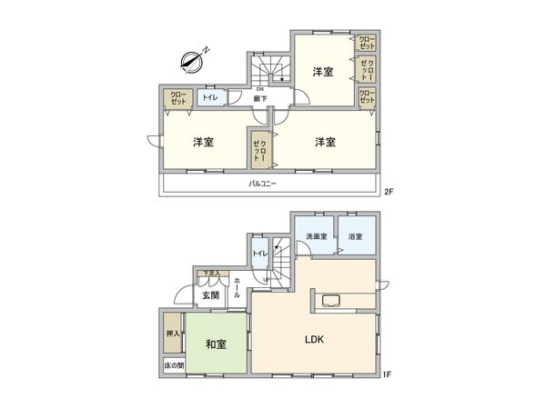 入間市豊岡2丁目 戸建 間取図(平面図) 間取図(平面図)